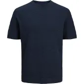 Jack & Jones Riley Knit Crew Short Sleeve T-shirt Bleu L Homme