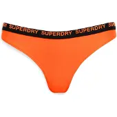 Superdry pour femme. W3010390A Bas de bikini extensible à la coupe orange audacieuse (L), Beachwear, Polister recyclé, Durable