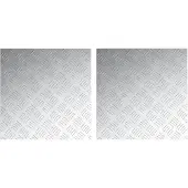 vidaXL Escalier Marchepied Carré 2 pcs Argent 50 x 50 cm Aluminium