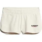 Superdry pour femme. W7110416A Short Sportswear Racer Off-White (L), Blanc, Casuel, Coton