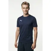 Puma T-Shirt fonctionnel 'TeamGOAL' bleu marine / blanc