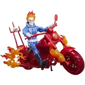 Hasbro Figurine Ghost Rider Marvel Legends Johnny Blaze avec moto, 15 cm