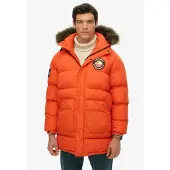 Superdry pour homme. M5012208A Parka Long Everest Baffled orange (L), Casuel, Polyester