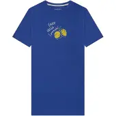 Schiesser Chemise de nuit 'Casual Fashion' bleu / jaune