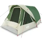 vidaXL Tente de camping 4 personnes Vert Étanche