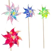 Toi-Toys Moulin à vent avec manche en bois, 54 cm