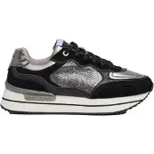 Pepe Jeans Rusper Trainers Noir,Argenté EU 38 Femme