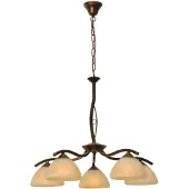Masterlight Lampe suspendue salle à manger Bolzano Brun bronze à 5 lumières
