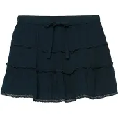 Superdry Cheesecloth Tiered Mini Skirt Bleu L Femme