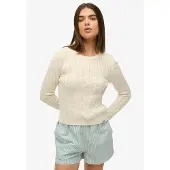 Superdry Essentials Slim Fit Sweater Beige XS Femme
