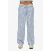 Superdry Pantalon bleu clair / blanc
