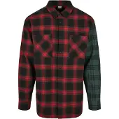Urban Classics Chemise vert / rouge / noir