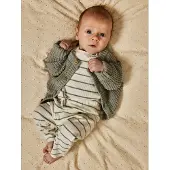 Lil´ Atelier Barboteuse / body 'NBMKAIL' gris / blanc cassé