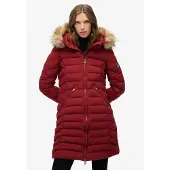 Superdry Manteau d’hiver 'Fuji' rouge foncé