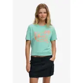 Superdry T-shirt 'Roadside Trade' vert clair / orange