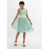 Bonprix Robe midi avec empiècement dentelle