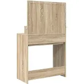 vidaXL Coiffeuse de chambre à coucher chêne Sonoma 80 x 39,6 x 135 cm