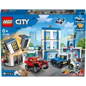 LEGO City Commissariat de Police 60246 - Kit de Construction avec 743 Pièces et 6 Personnages Miniatures, pour Enfants de 6 ans et Plus