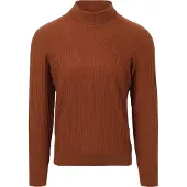 Blue industry Pull Col Roulé Mix Laine KBIW21 Marron taille XXL