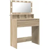 vidaXL Coiffeuse de chambre à coucher chêne Sonoma 80 x 39,6 x 135 cm