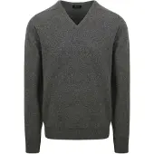 William lockie Pull Laine d'Agneau Col-V Cliff Gris taille M