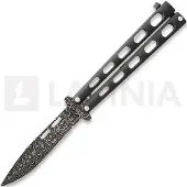 Bear & Son Couteau papillon Balisong Damascus Black