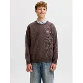Jack & Jones Junior Sweat 'JORNORREBRO' chocolat / blanc
