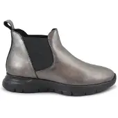 Frau Bottes '43E4 canna fucile donna scarpe stivaletti pelle elastico' argent