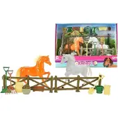 Toi-Toys Set de jeu Kailey écurie quatre pièces marron / blanc