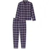 Schiesser Pyjama 'Selected Premium Warming' bleu / violet
