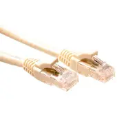 ACT Ivory 0,5 mètre U/UTP CAT6 niveau de composant de câble patch avec connecteurs RJ45
