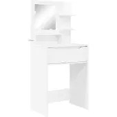 vidaXL Coiffeuse de chambre à coucher blanc brillant 80 x 39,6 x 135 cm