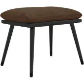 vidaXL Repose-Pied Marron 45x29,5x39 Cm Tissu Et Similicuir