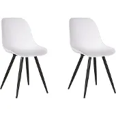 Label51 Chaises de salle à manger 2 pcs Monza 46x54x88 cm Blanc