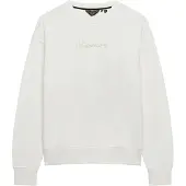 Superdry pour femme. W2012635A Sweat Script Brand Loose blanc cassé (M), Casuel, Coton, Manche longue