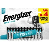 Energizer - piles Max plus AAA, blister de 8+4