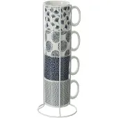 Secret De Gourmet 4 mugs sur rack - 26 cl