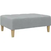 vidaXL Repose-pied gris clair 77x55x31 cm tissu