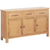 vidaXL Buffet 112x33,5x70 cm chêne massif