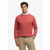 Superdry pour homme. M6110691C Jersey Essentials Cotton Jumper rouge (L), Casuel, Coton, Manche longue