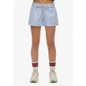 Superdry pour femme. W7110476A Short à rayures élastiques bleu (XS), Casuel, Coton