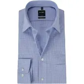 Olymp Chemise Luxor Coupe Moderne Carreaux Bleu