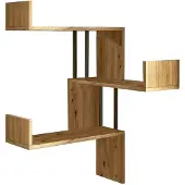 Norda Design Etagère murale moderne multifonctionnelle avec rangement | 100% mélaminé | 18mm d'épaisseur | 60x109.4x60cm | Pin Atlantique