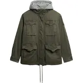 Superdry Parka mi-saison gris chiné / kaki