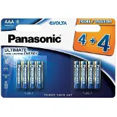 Panasonic Batterie LR03EGE/8BW 4+4F Evolta