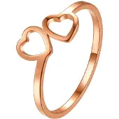 Hey Happiness Bague 'Connected Hearts' or rose
