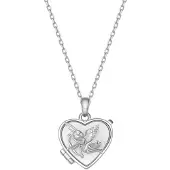 Hey Happiness Chaîne 'Cupid Heart Locket' argent