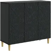 vidaXL Buffet noir 89 x 34,5 x 80 cm en aggloméré