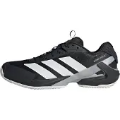 Adidas Chaussure de sport 'Adizero Ubersonic 5 Clay' gris / noir / blanc