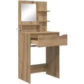 vidaXL Coiffeuse de chambre à coucher Chêne Artisan 80 x 39,6 x 135 cm